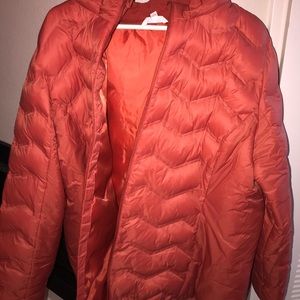 Orange Puffer Winter Jacket